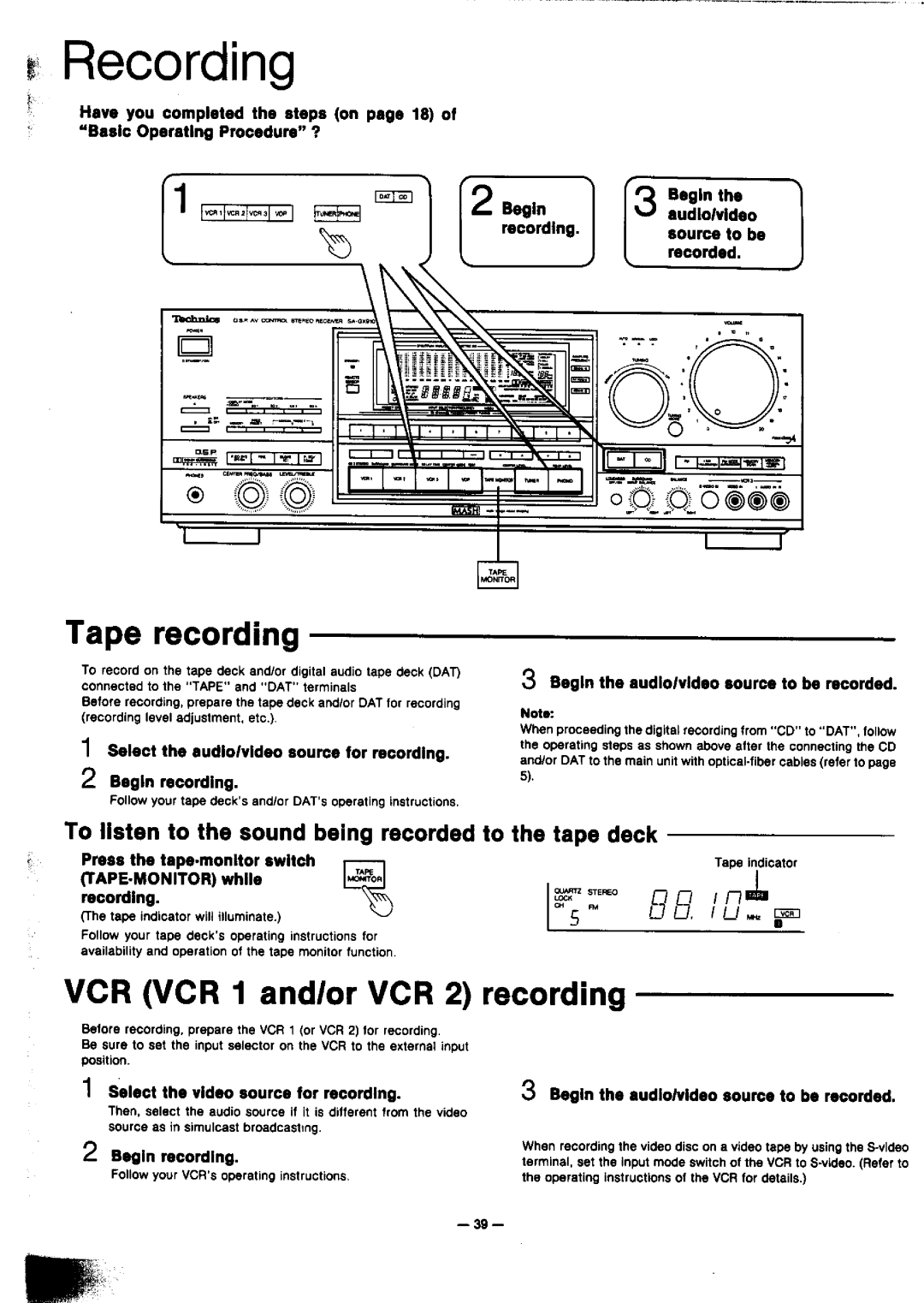 Technics SA-GX910 manual 