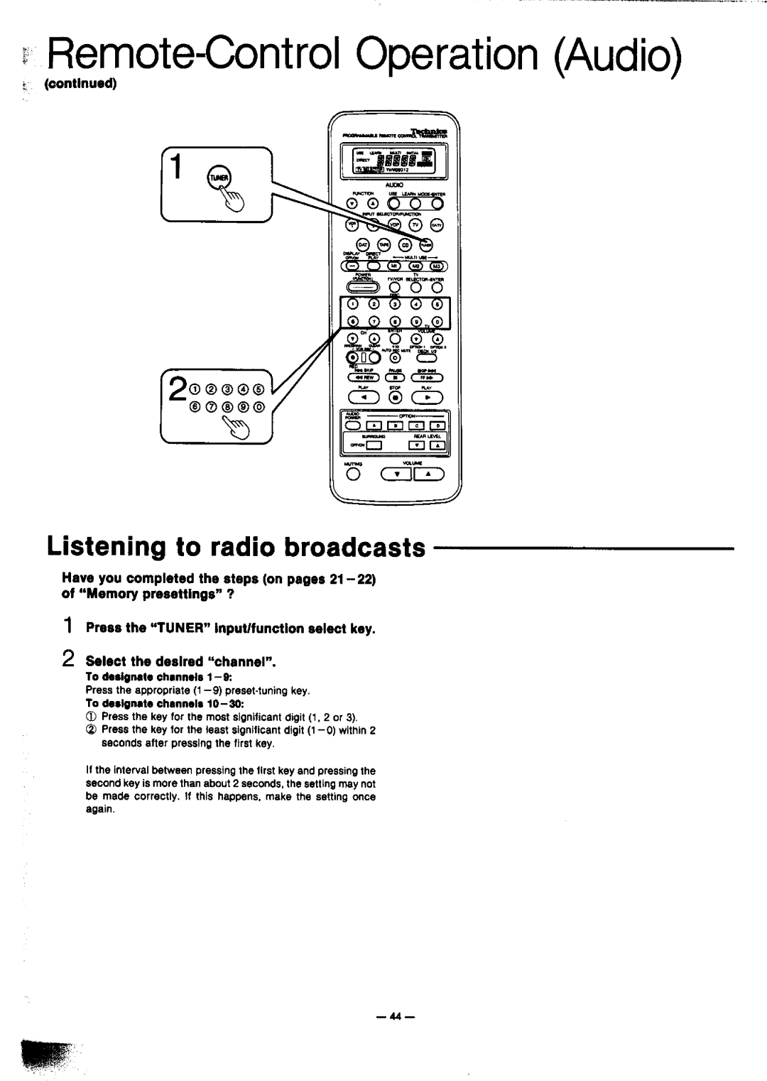 Technics SA-GX910 manual 