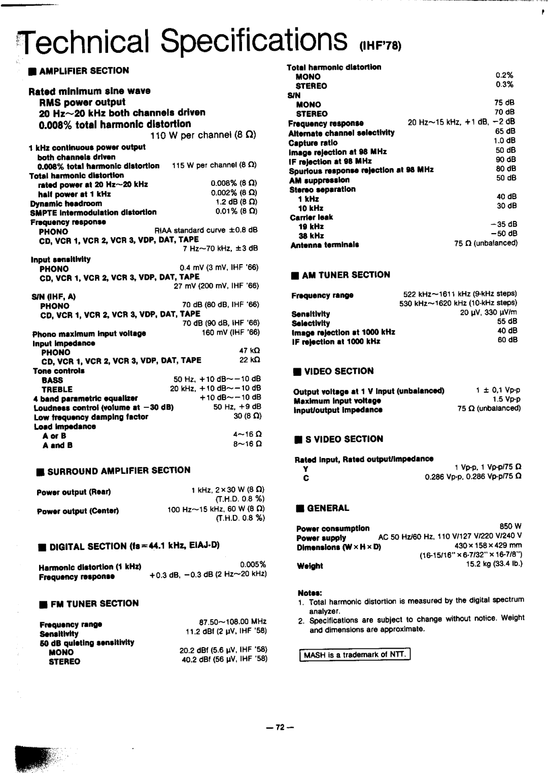 Technics SA-GX910 manual 