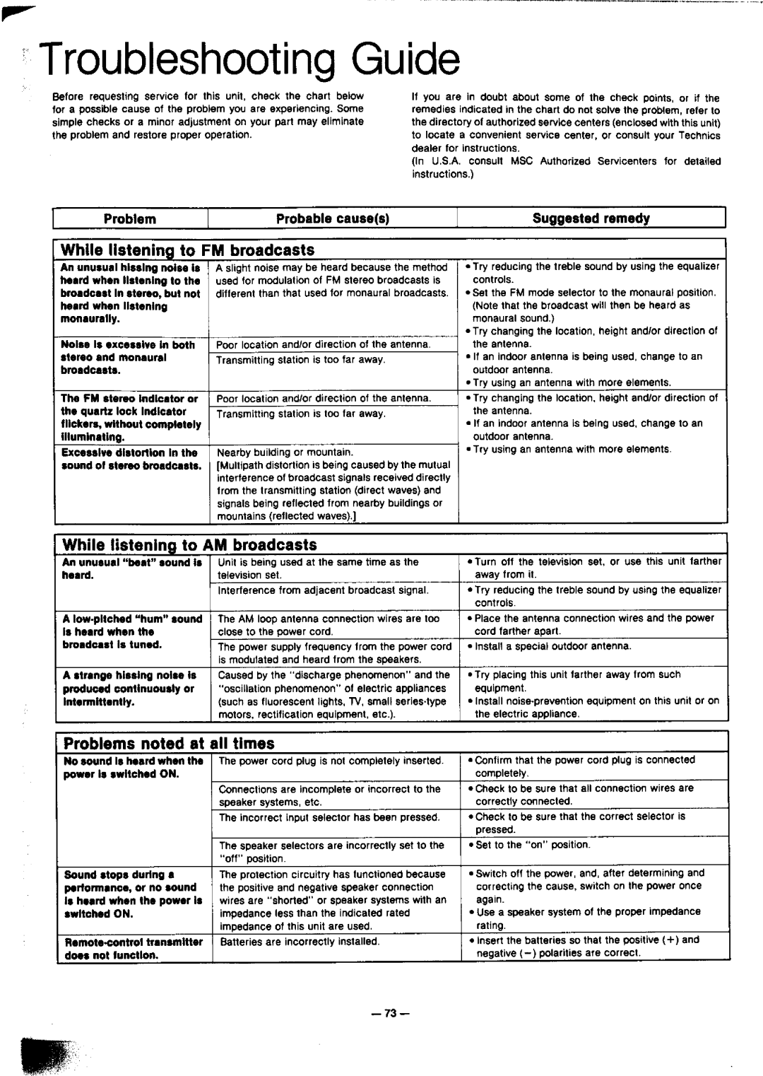 Technics SA-GX910 manual 