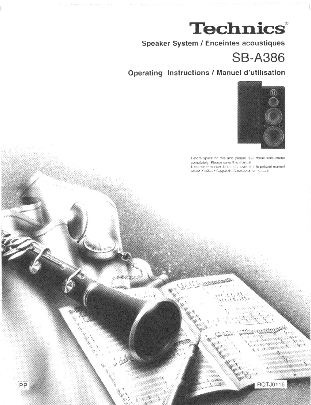 Technics SB-A386 manual 