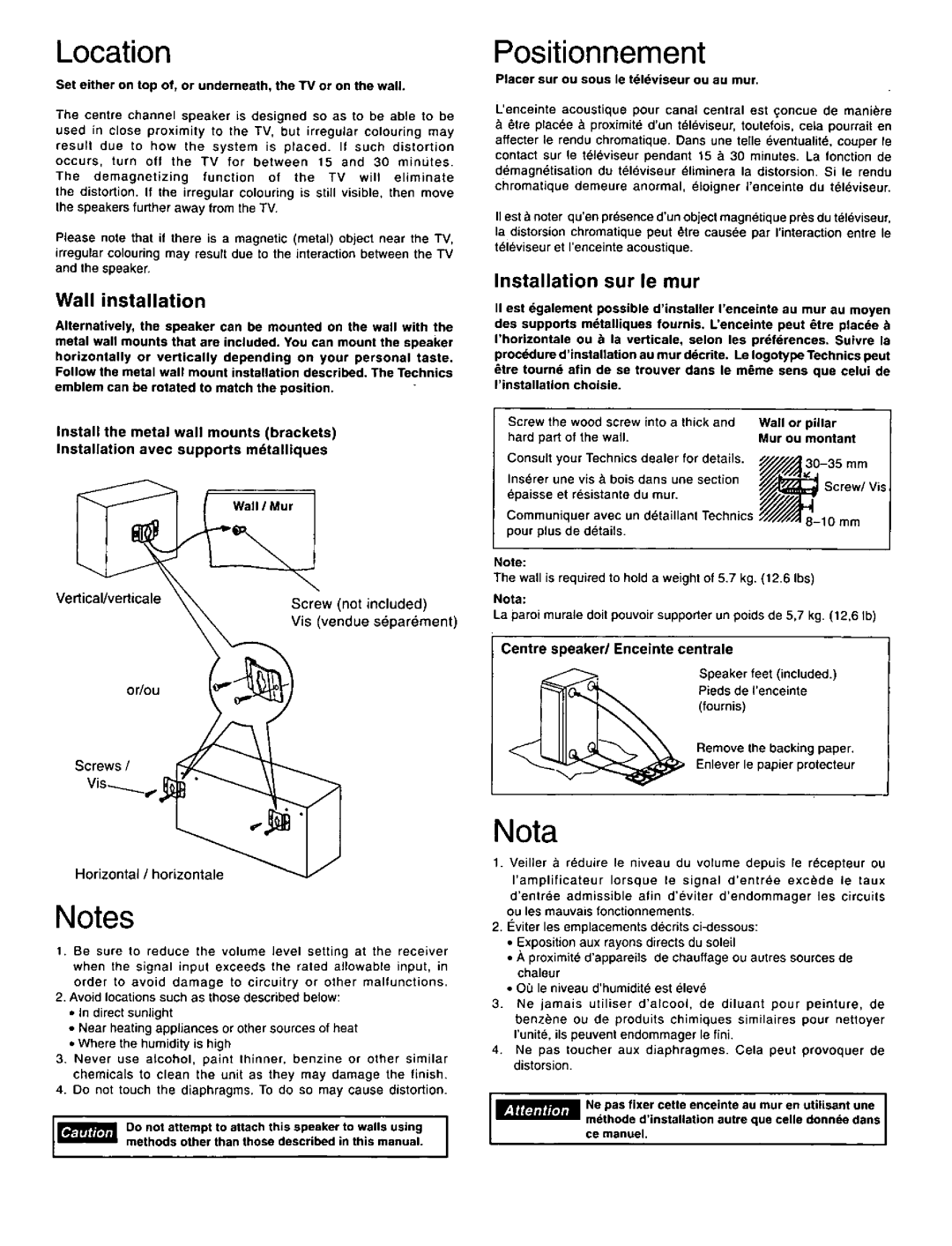 Technics SB-AFC150A manual 