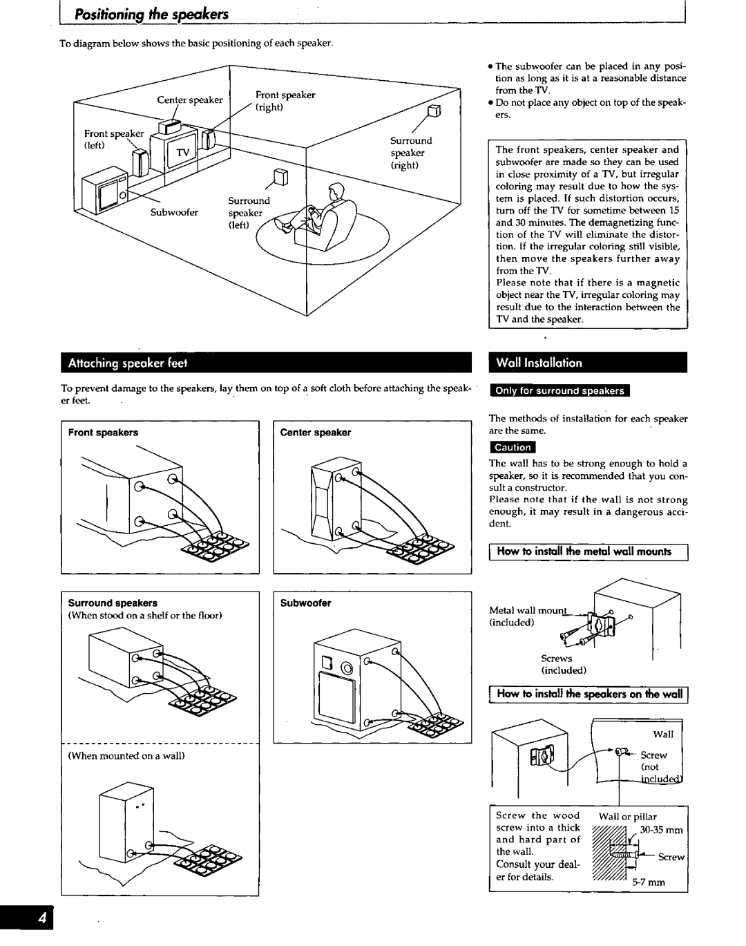 Technics SB-HT310 manual 