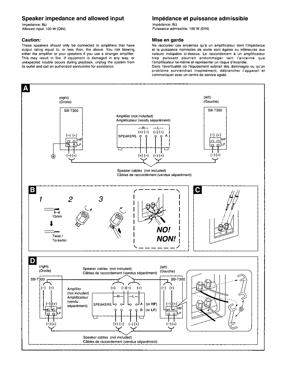 Technics SB-T300 manual 