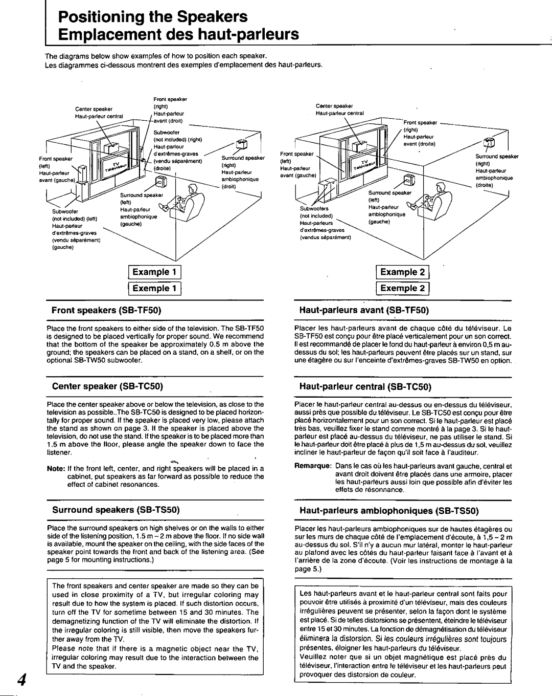 Technics SB-TF50 manual 