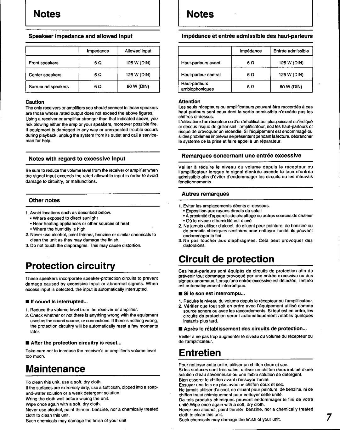 Technics SB-TF50 manual 