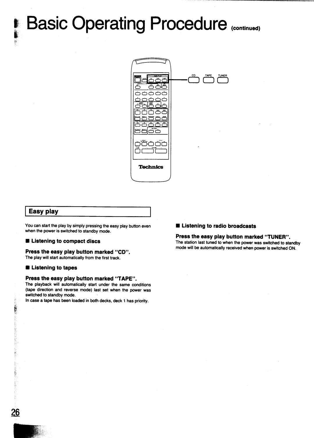 Technics SC-CH700 manual 