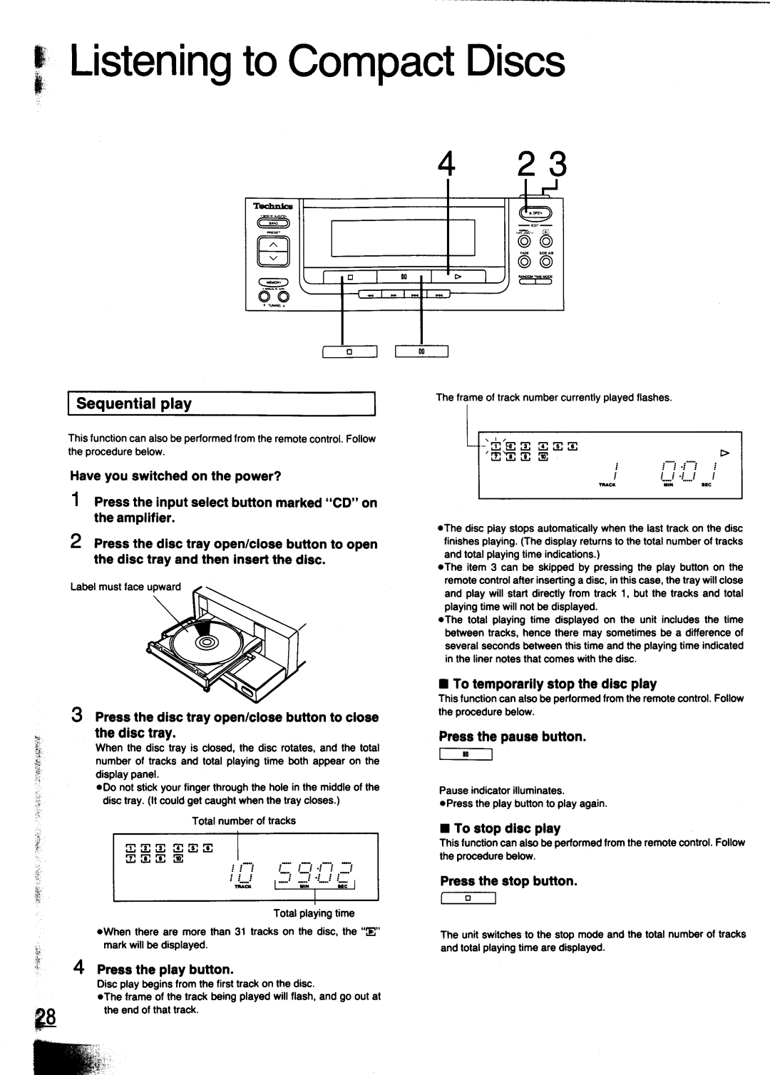 Technics SC-CH700 manual 