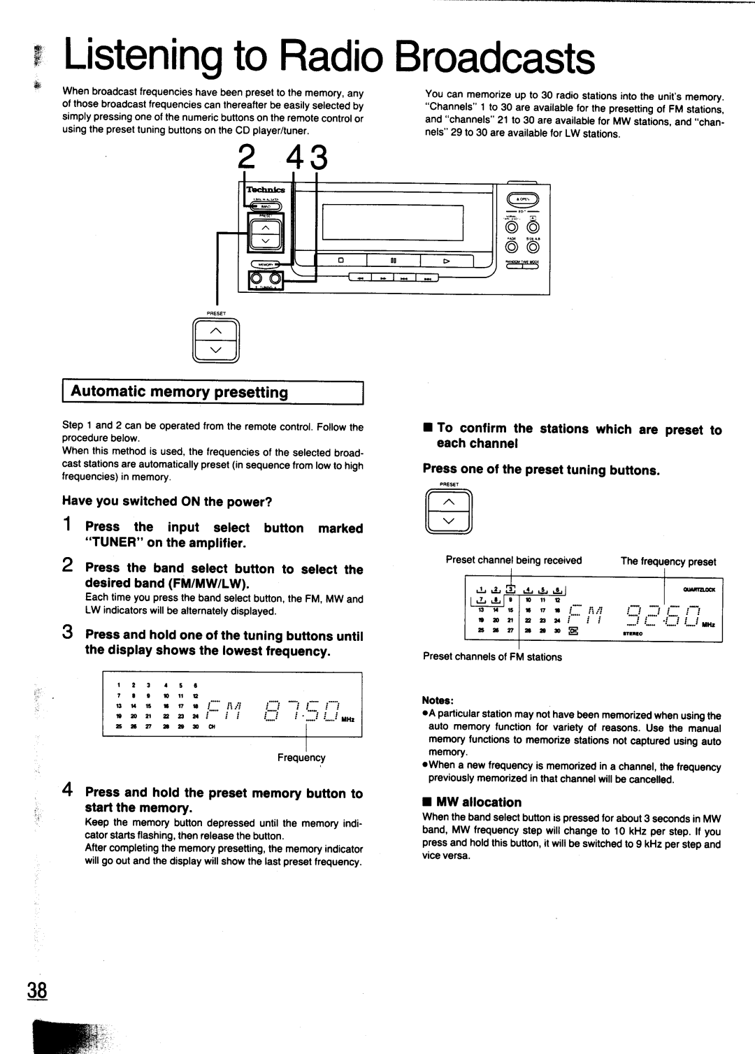 Technics SC-CH700 manual 