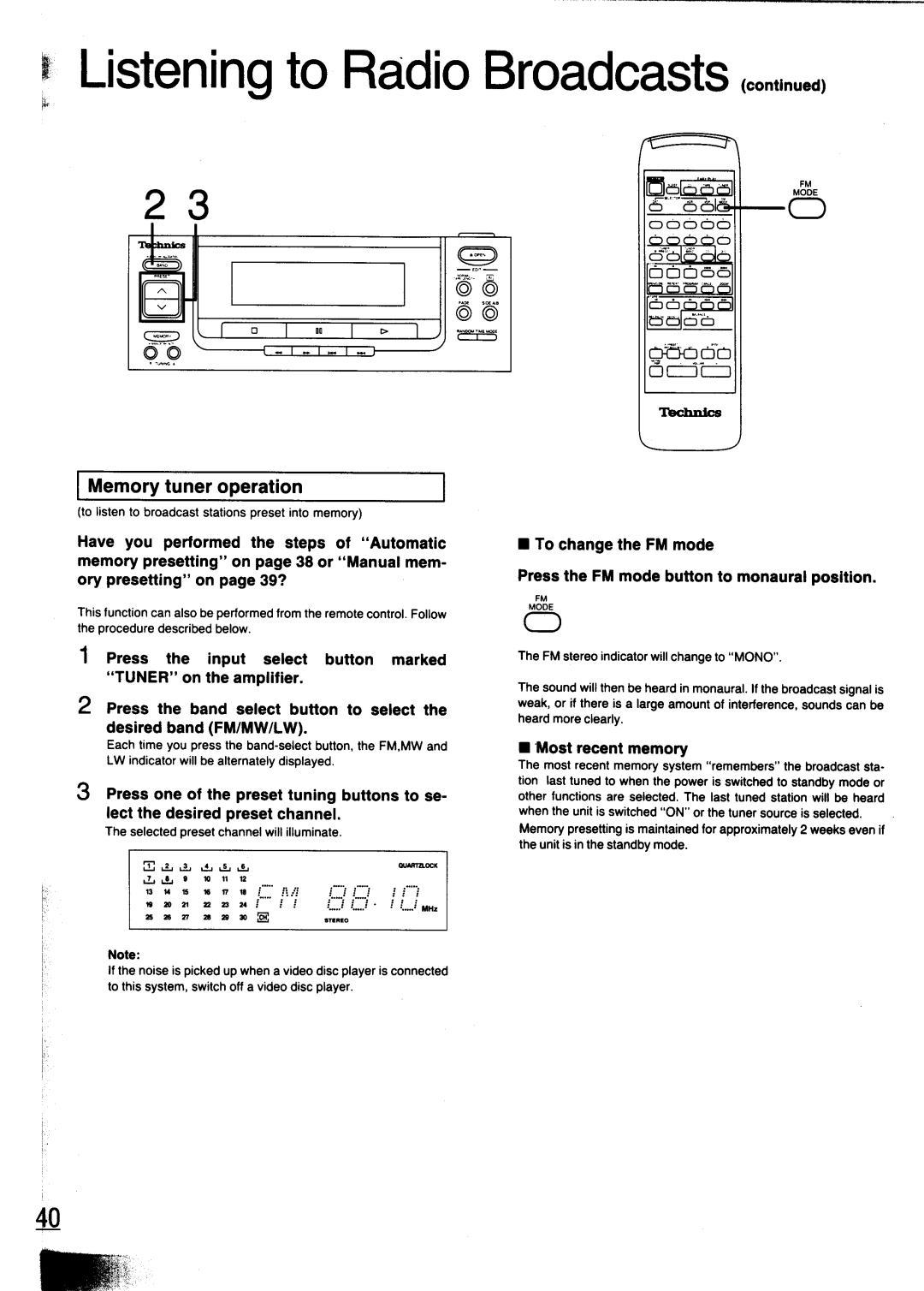 Technics SC-CH700 manual 