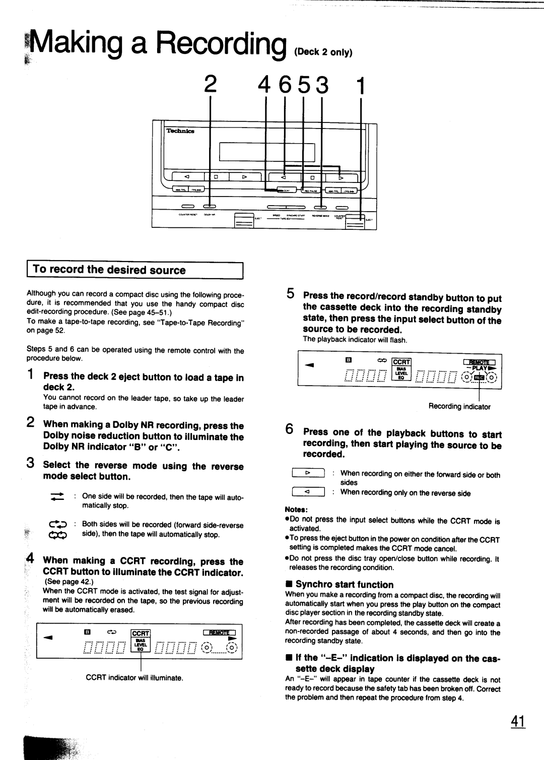 Technics SC-CH700 manual 