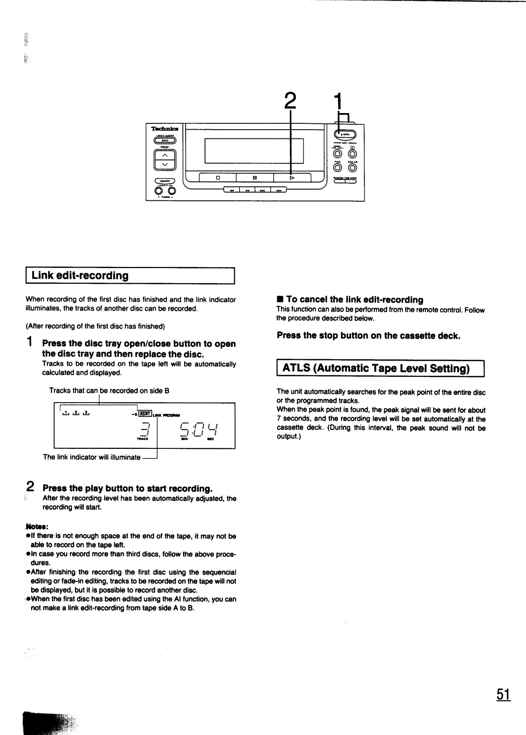 Technics SC-CH700 manual 