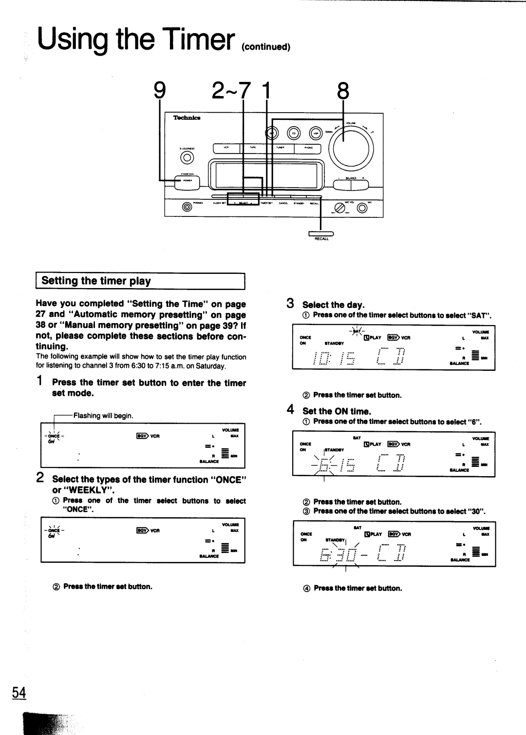 Technics SC-CH700 manual 