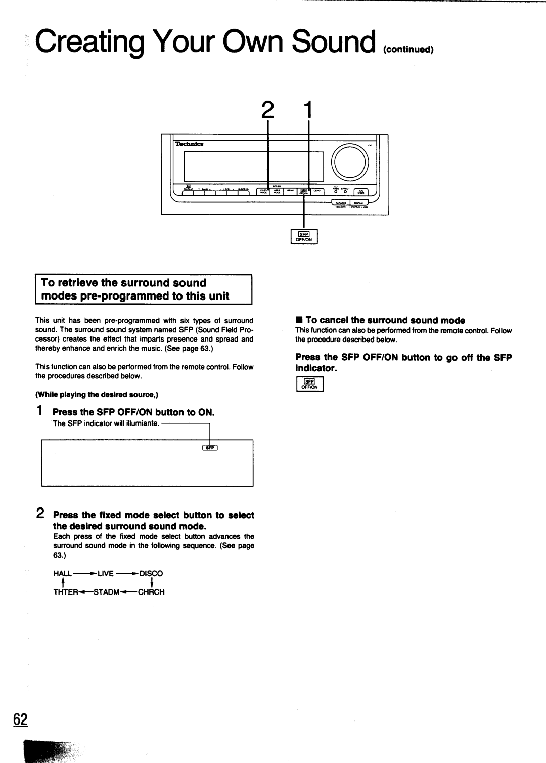 Technics SC-CH700 manual 