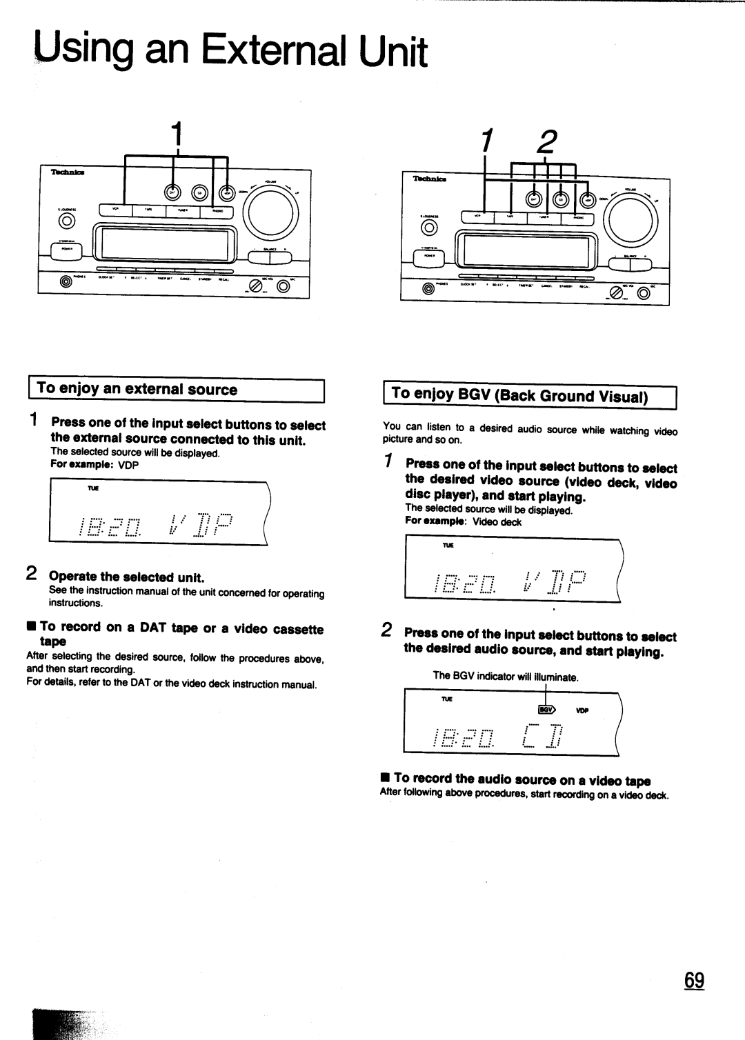 Technics SC-CH700 manual 