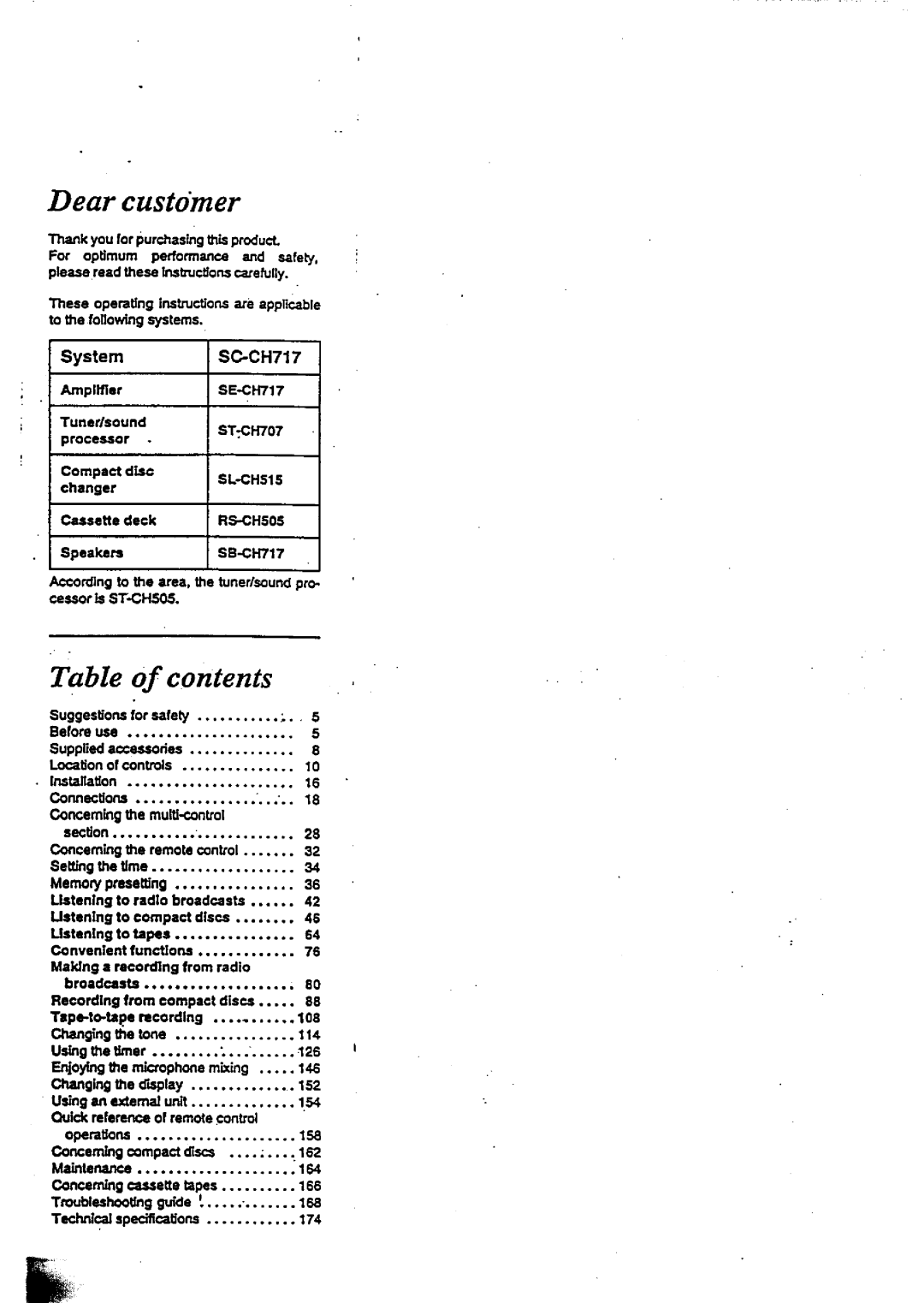 Technics SC-CH717 manual 