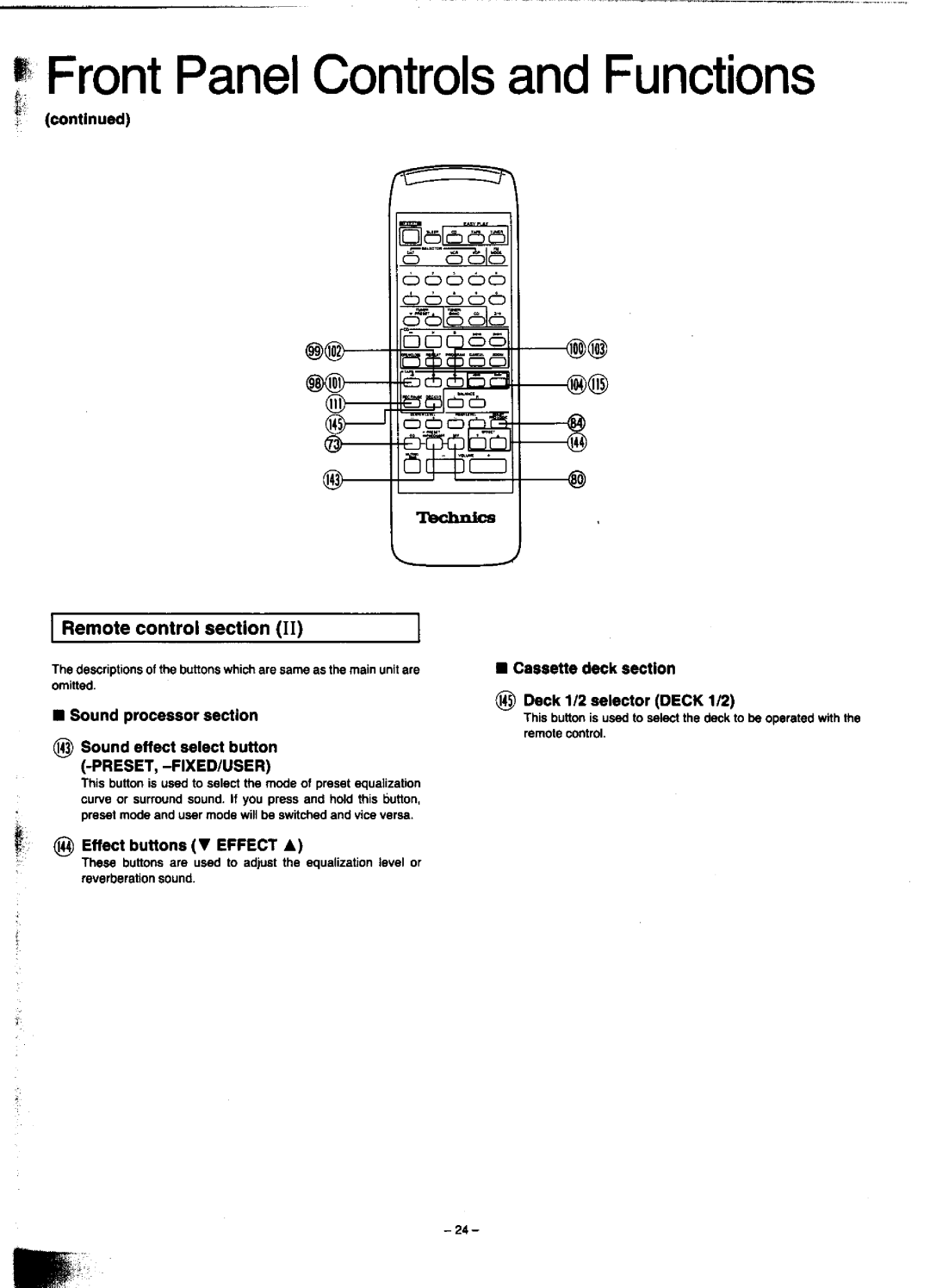 Technics SC-CH900 manual 