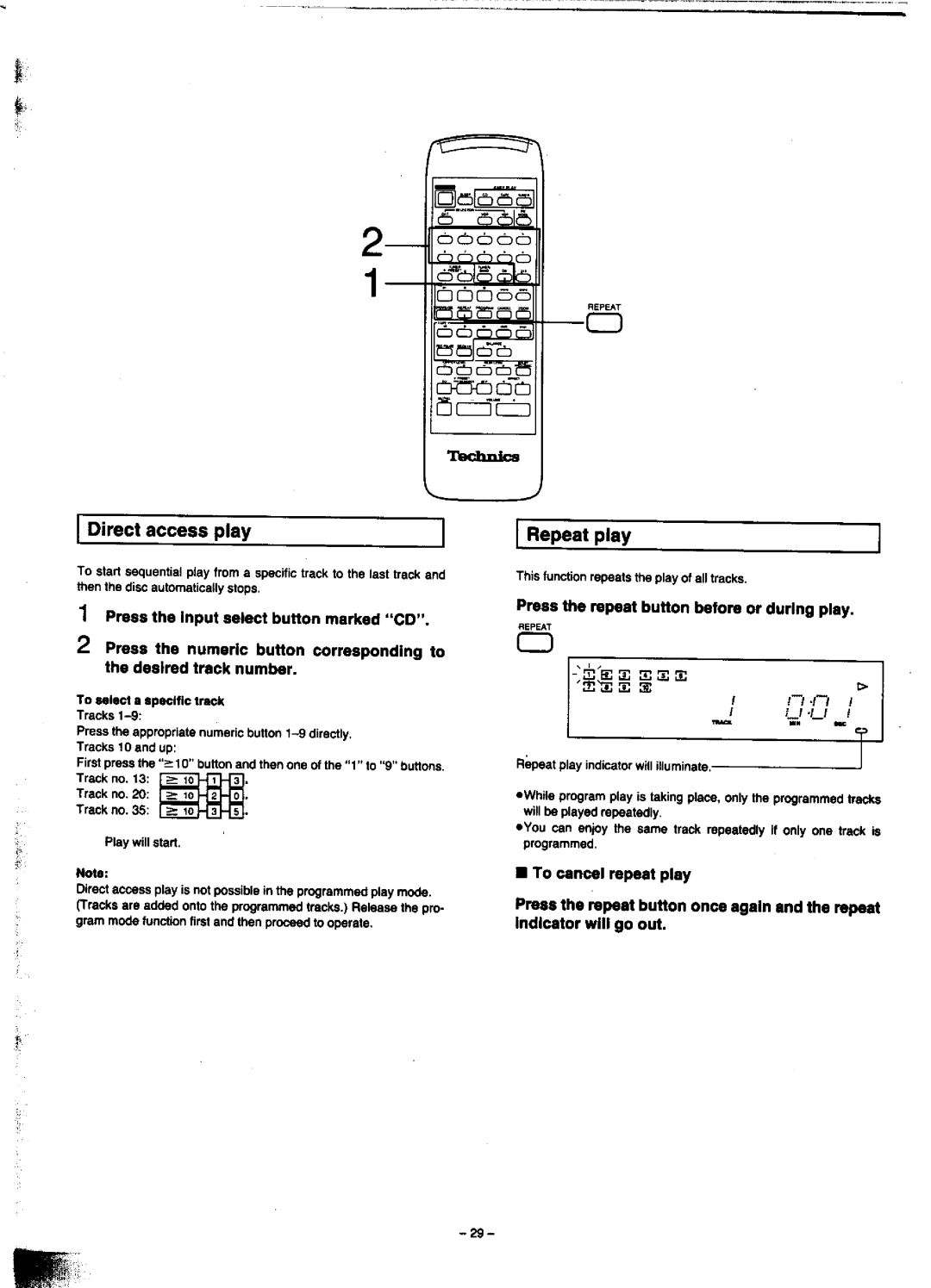 Technics SC-CH900 manual 