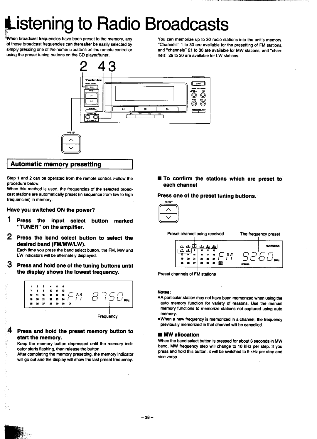 Technics SC-CH900 manual 