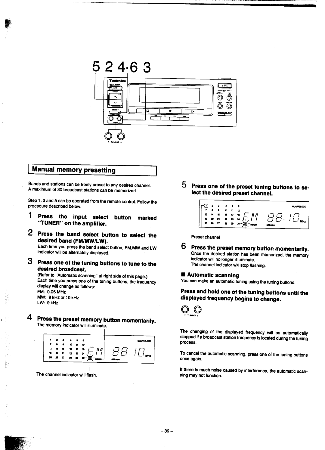 Technics SC-CH900 manual 