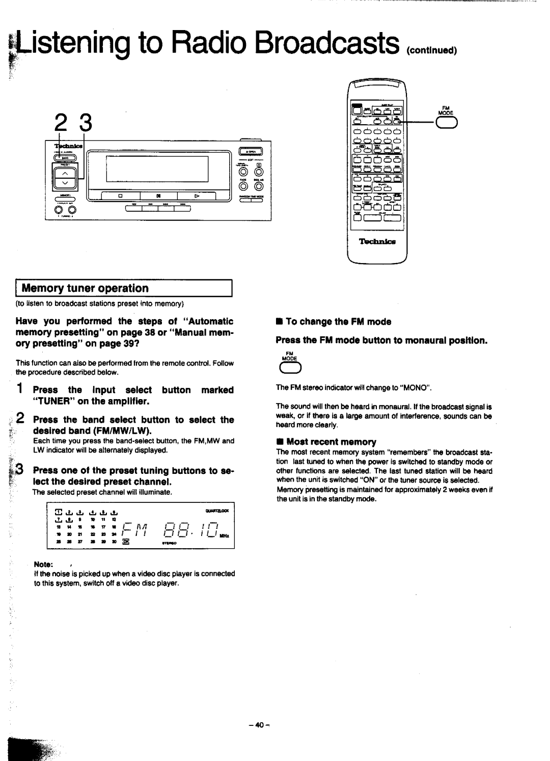 Technics SC-CH900 manual 