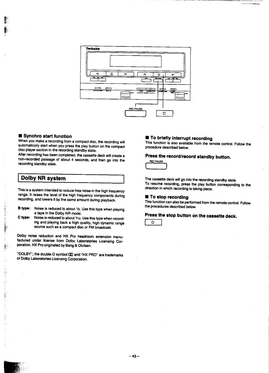 Technics SC-CH900 manual 