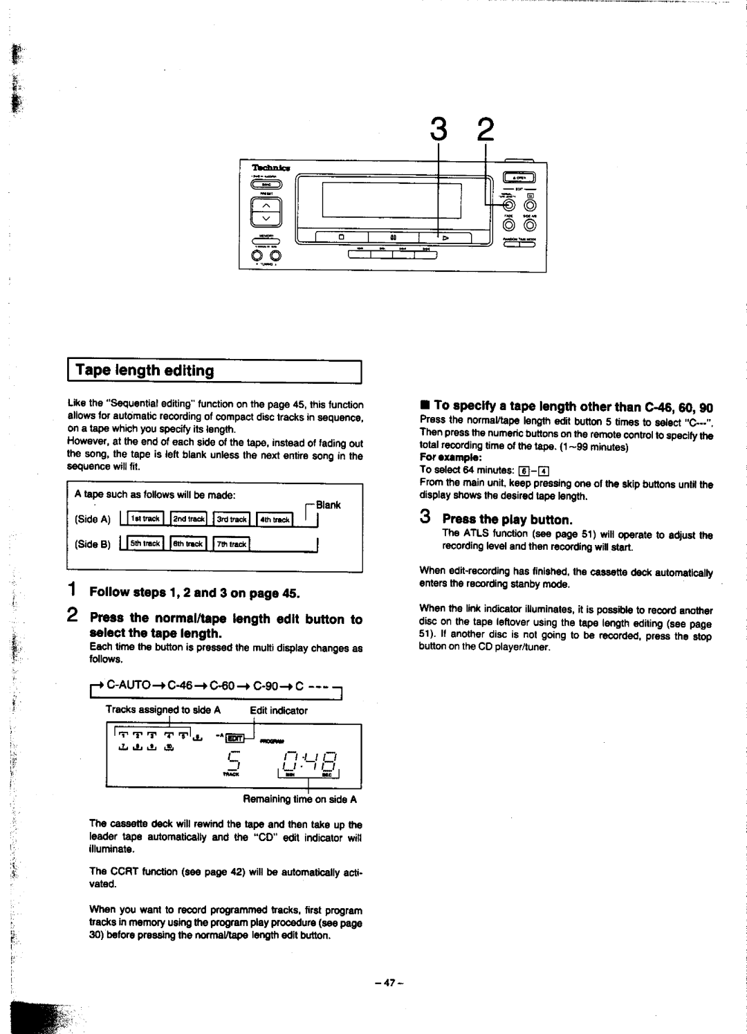 Technics SC-CH900 manual 