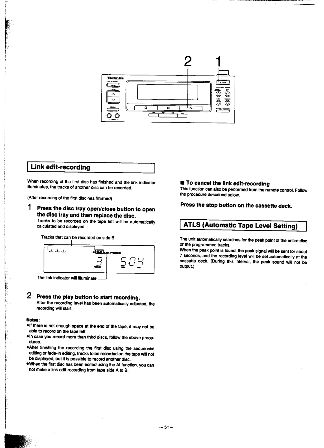 Technics SC-CH900 manual 