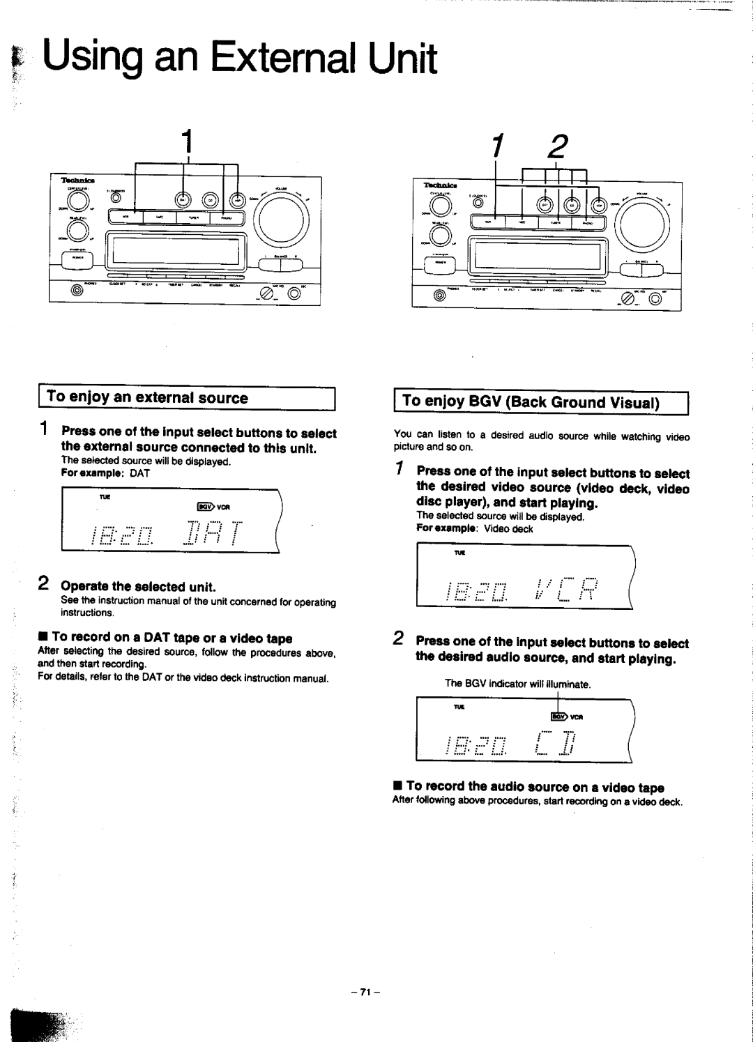 Technics SC-CH900 manual 