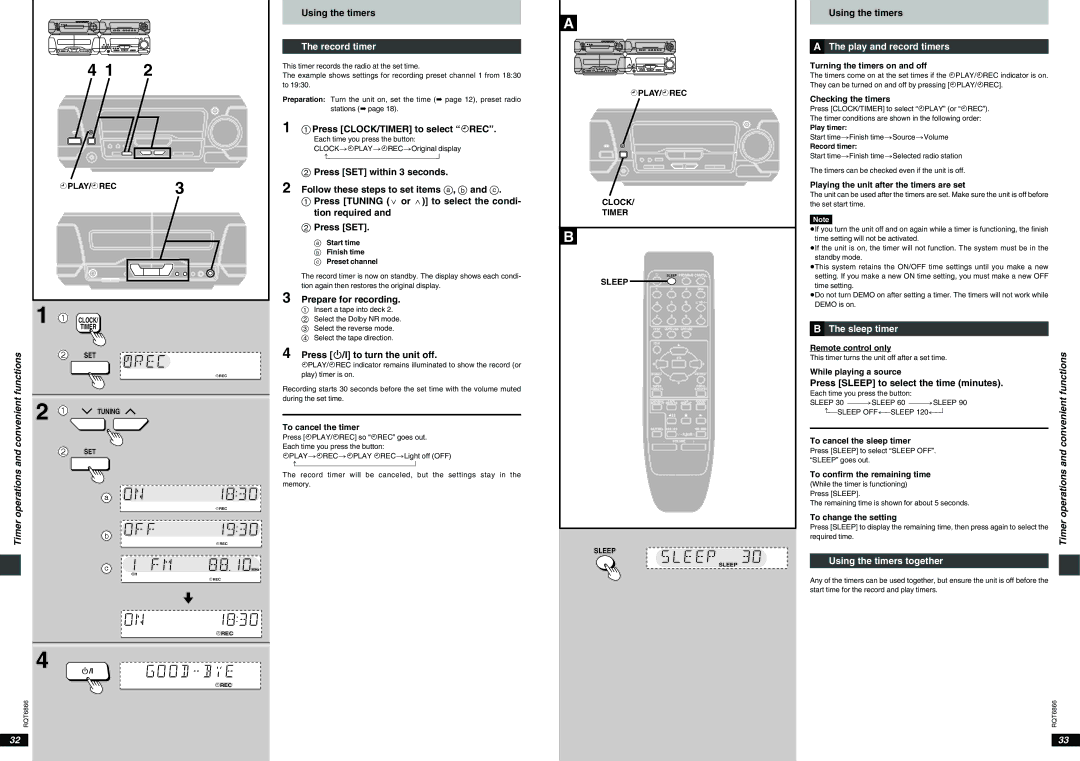 Technics SC-EH790, SC-EH590 operating instructions Functions, Convenient 