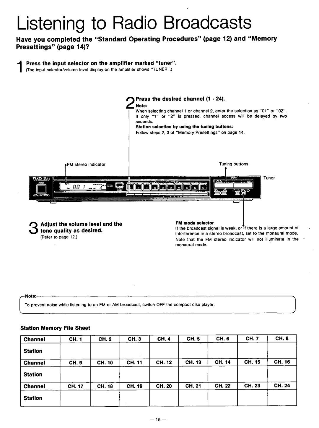 Technics SD-A850 manual 