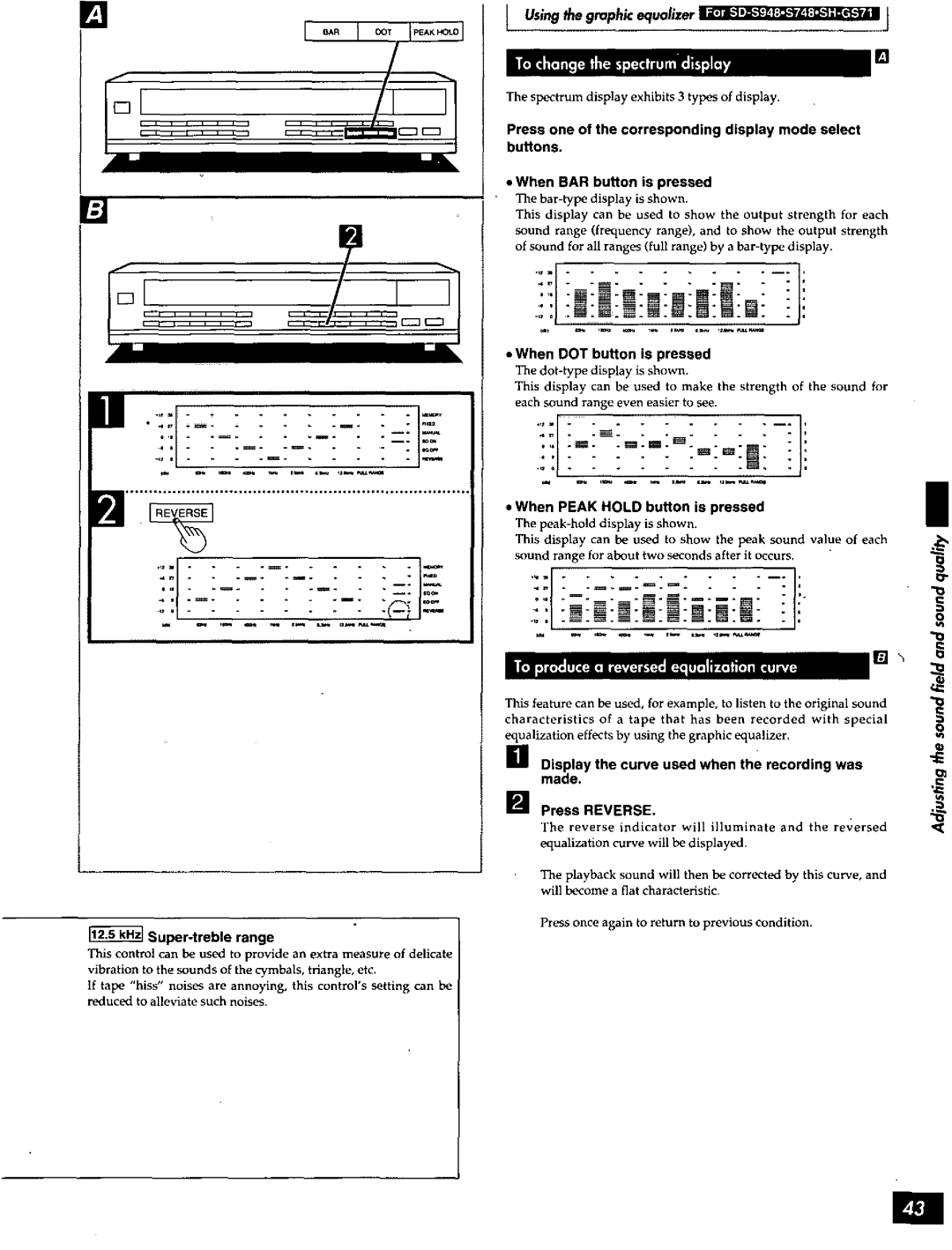 Technics SD-S948, SD-S748, SD-S738 manual 