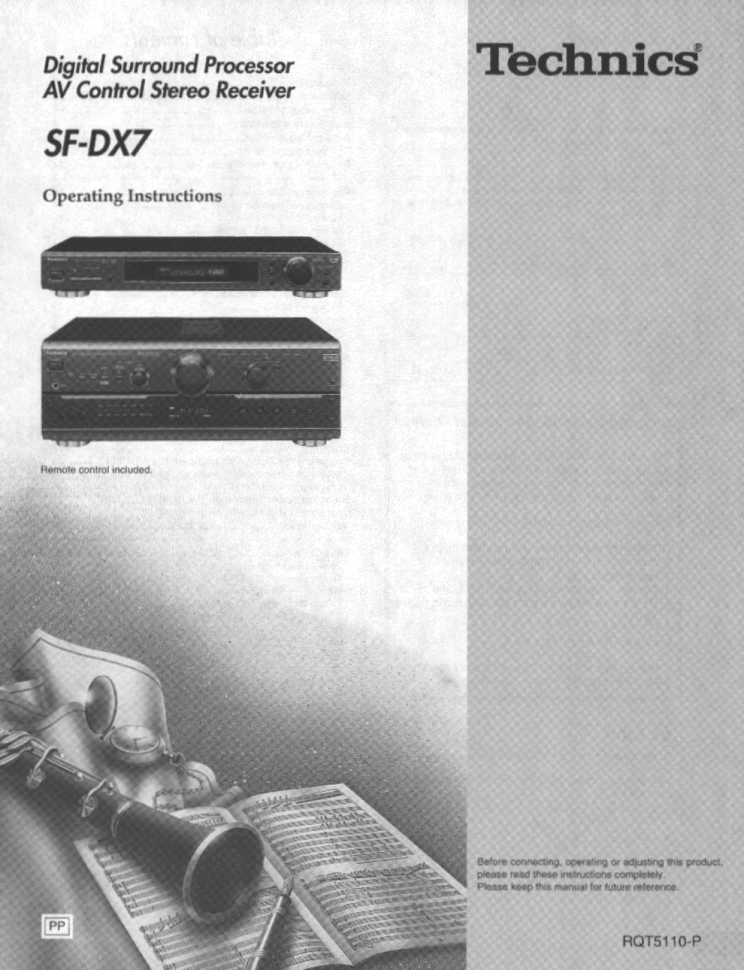 Technics RQT5110-P, SF-DX7 manual 