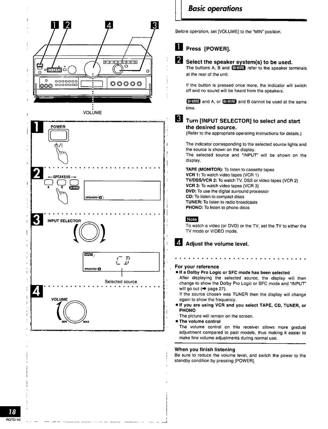 Technics SF-DX7, RQT5110-P manual 