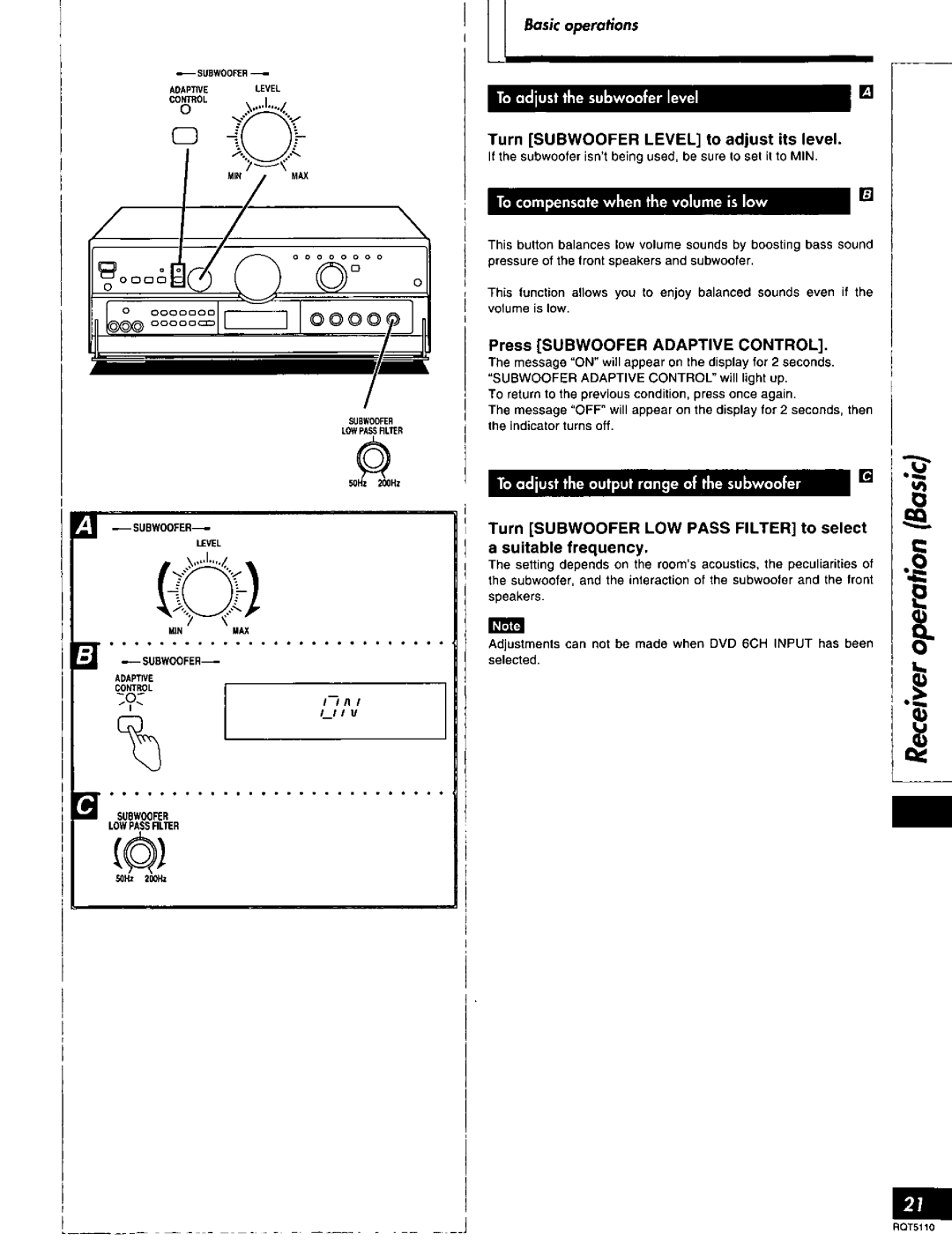 Technics RQT5110-P, SF-DX7 manual 