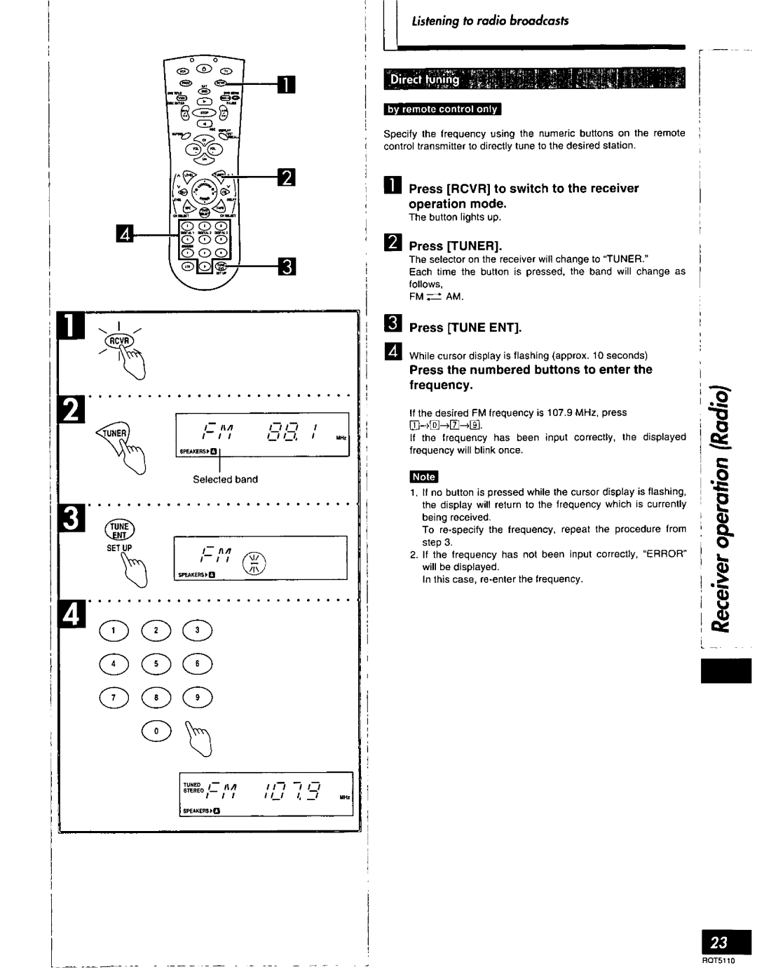 Technics RQT5110-P, SF-DX7 manual 