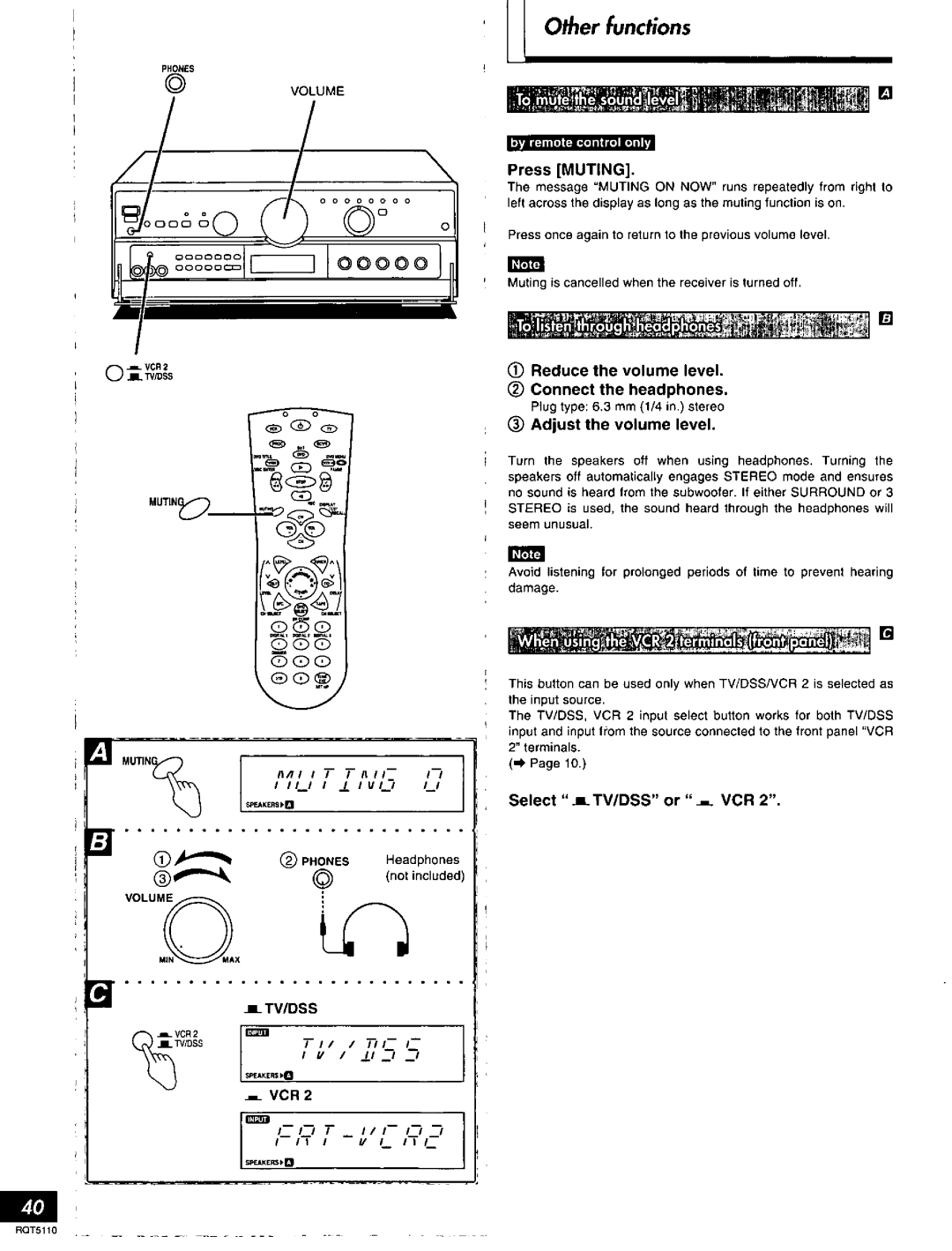 Technics SF-DX7, RQT5110-P manual 