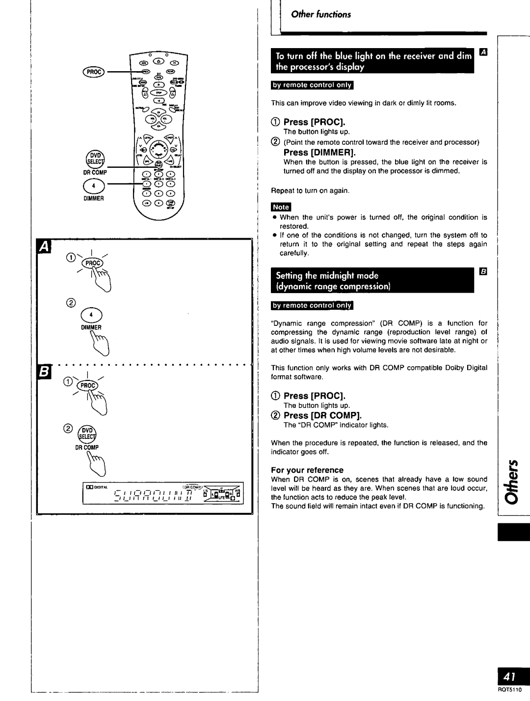 Technics RQT5110-P, SF-DX7 manual 