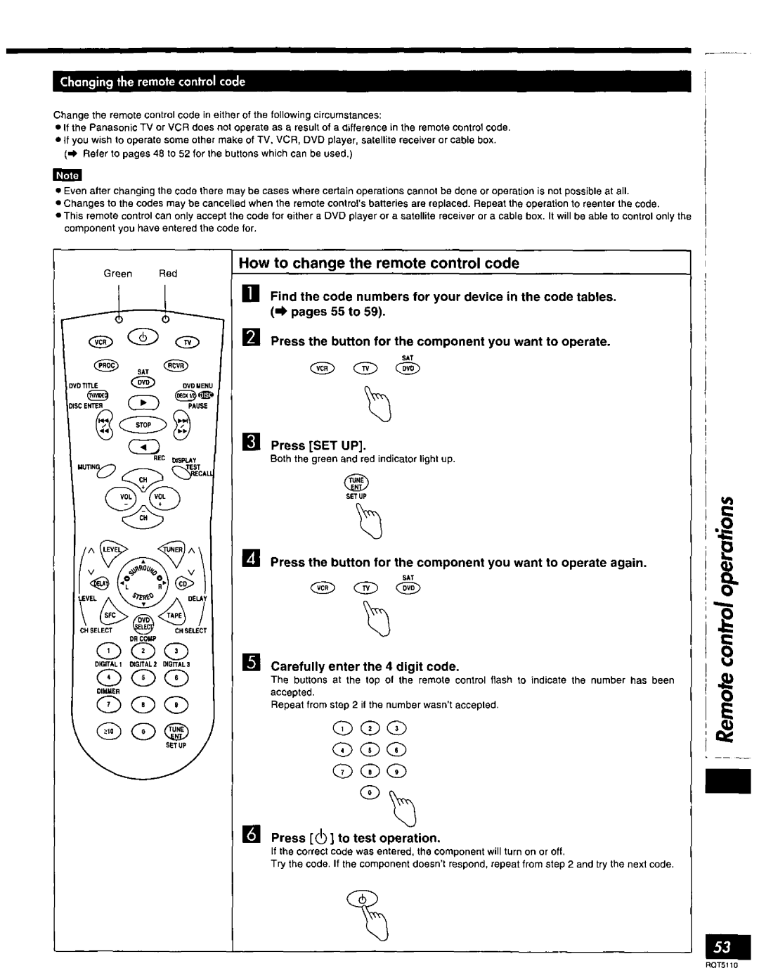 Technics RQT5110-P, SF-DX7 manual 