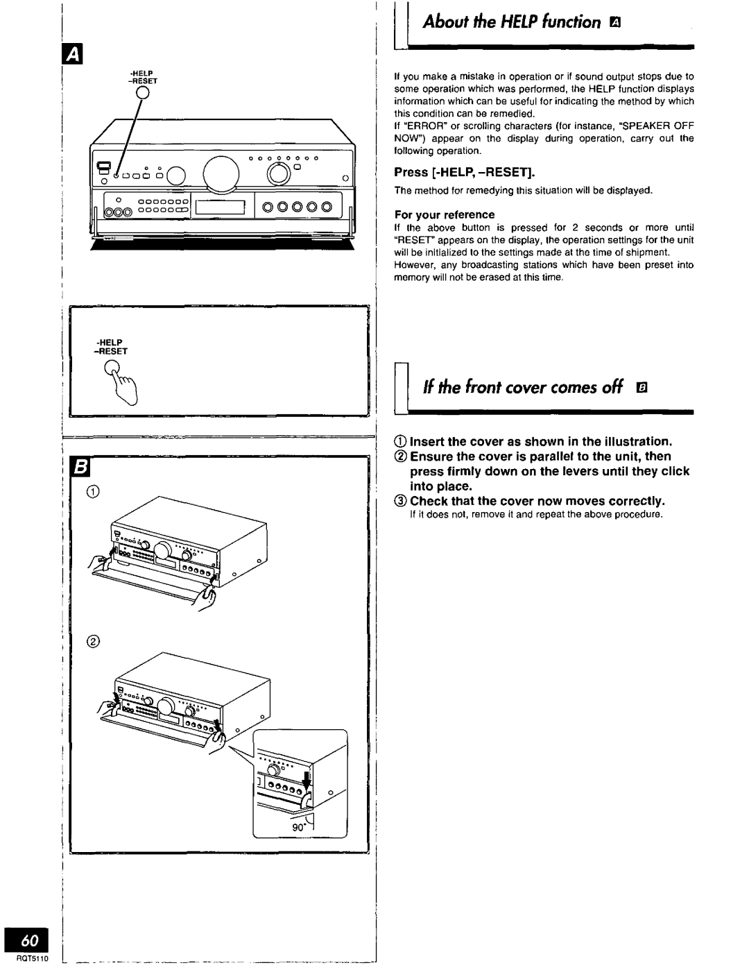 Technics SF-DX7, RQT5110-P manual 