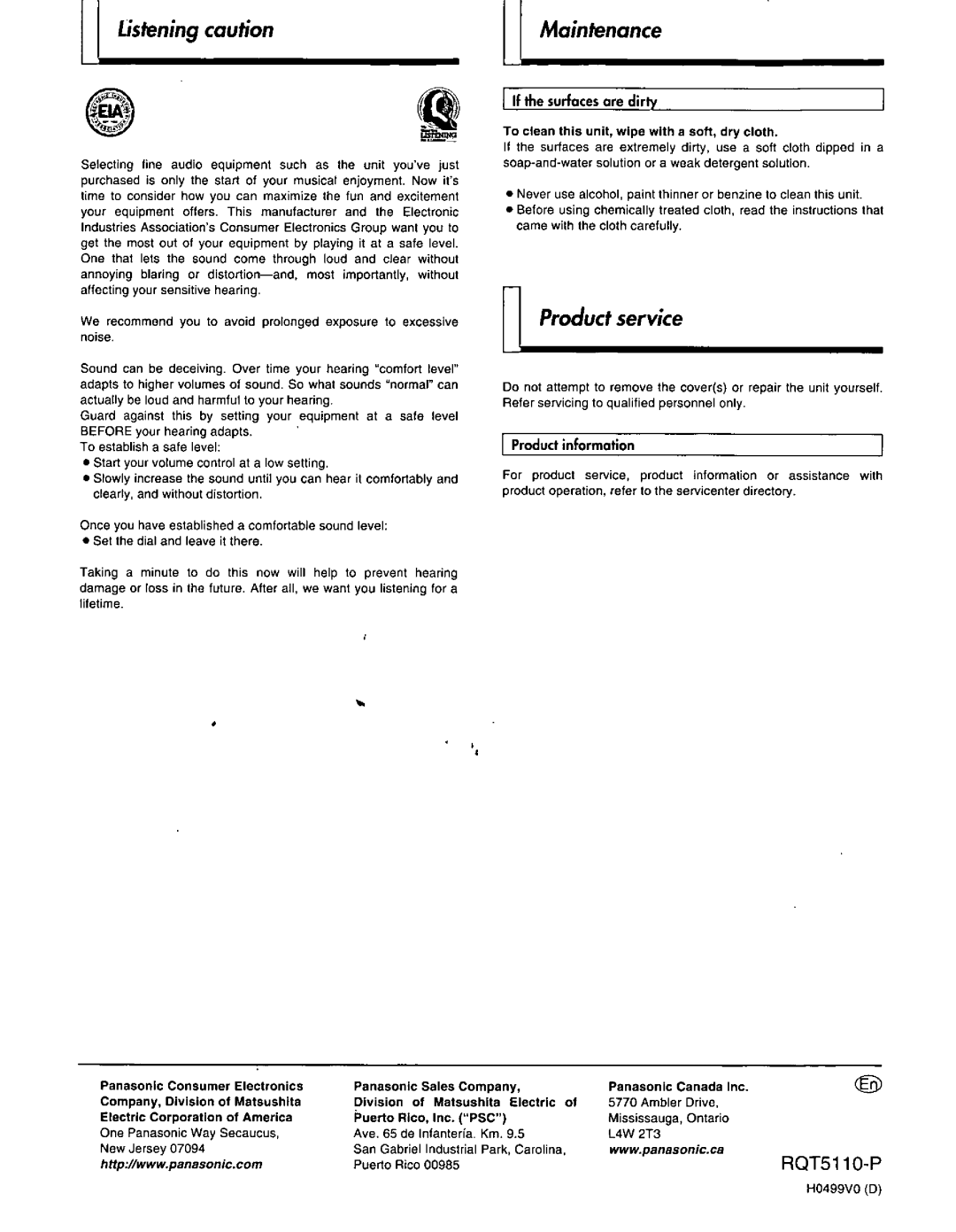 Technics SF-DX7, RQT5110-P manual 