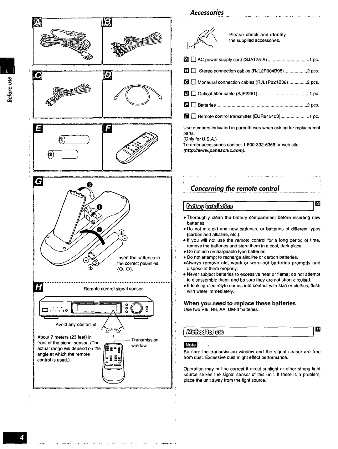 Technics SH-AC500D, HQT4538-P manual 