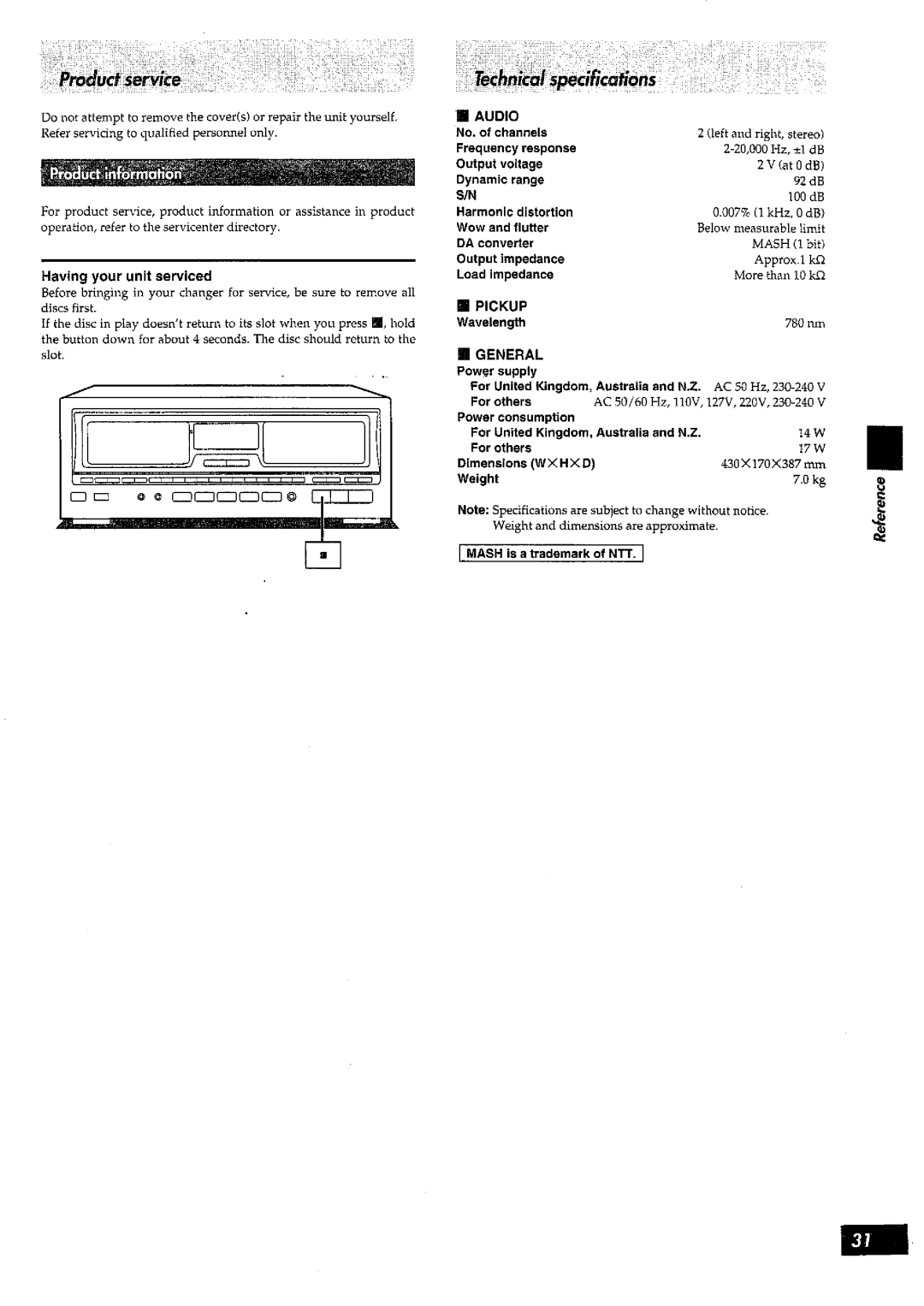 Technics sl-mc410 manual 