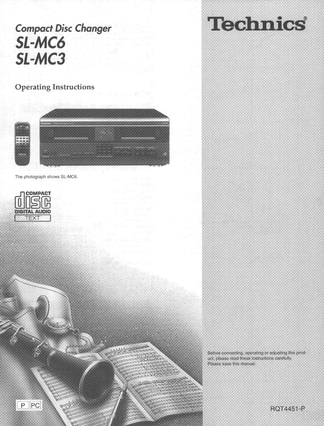 Technics SL-MC6 manual 