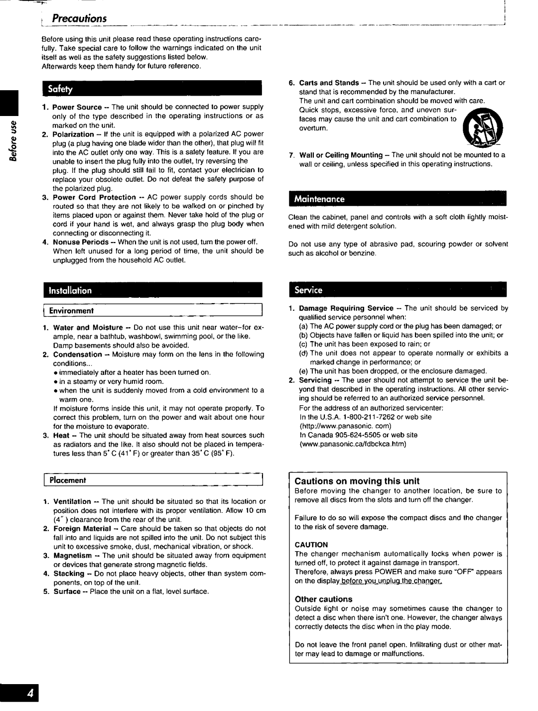 Technics SL-MC6 manual 