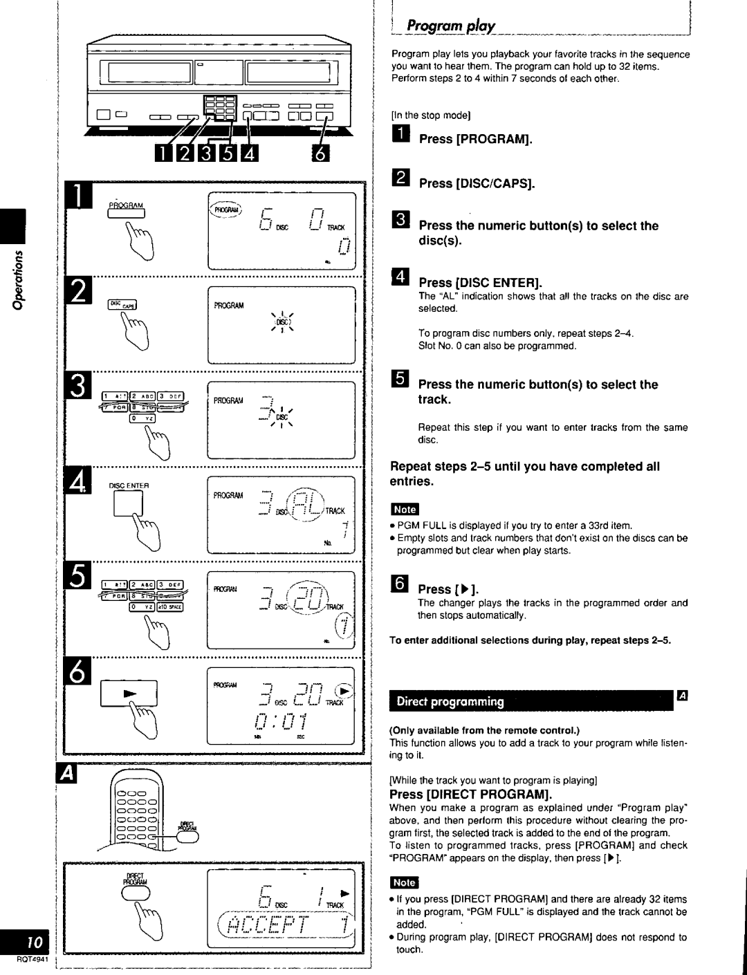 Technics SL-MC7, SL-MC4 manual 