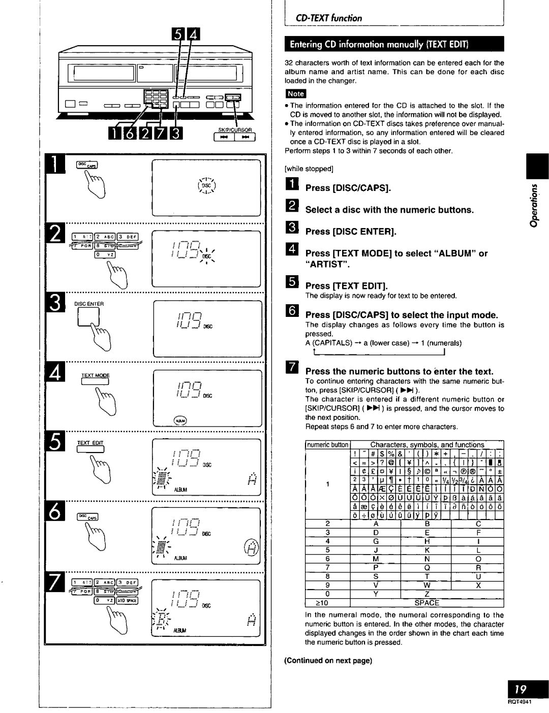 Technics SL-MC4, SL-MC7 manual 