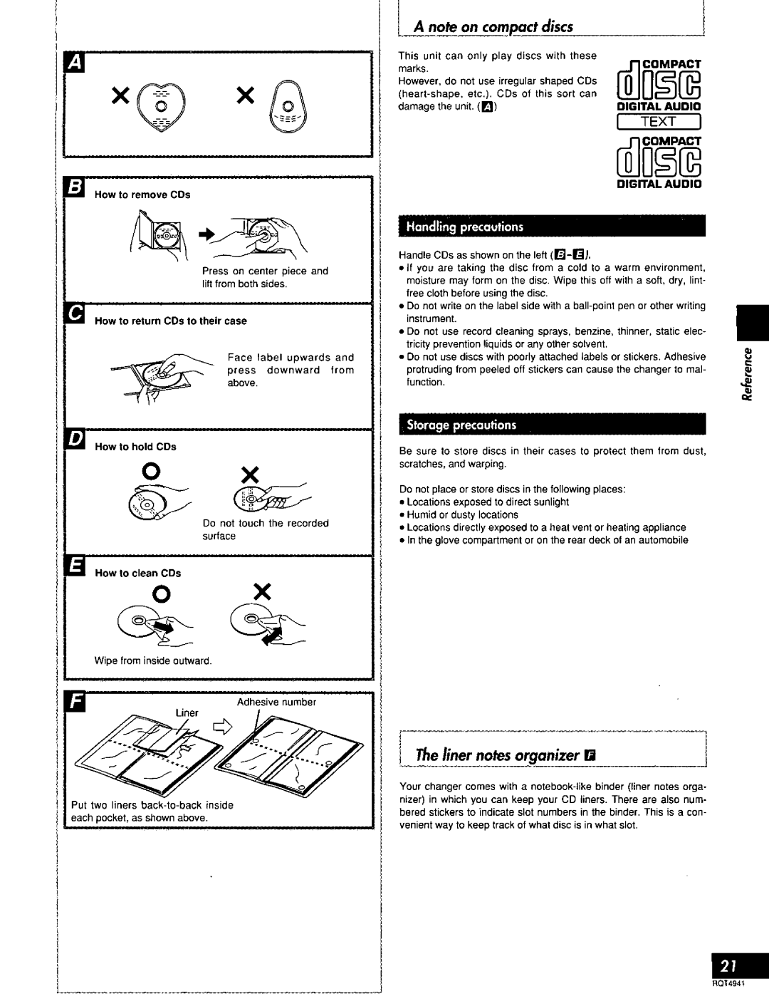 Technics SL-MC4, SL-MC7 manual 