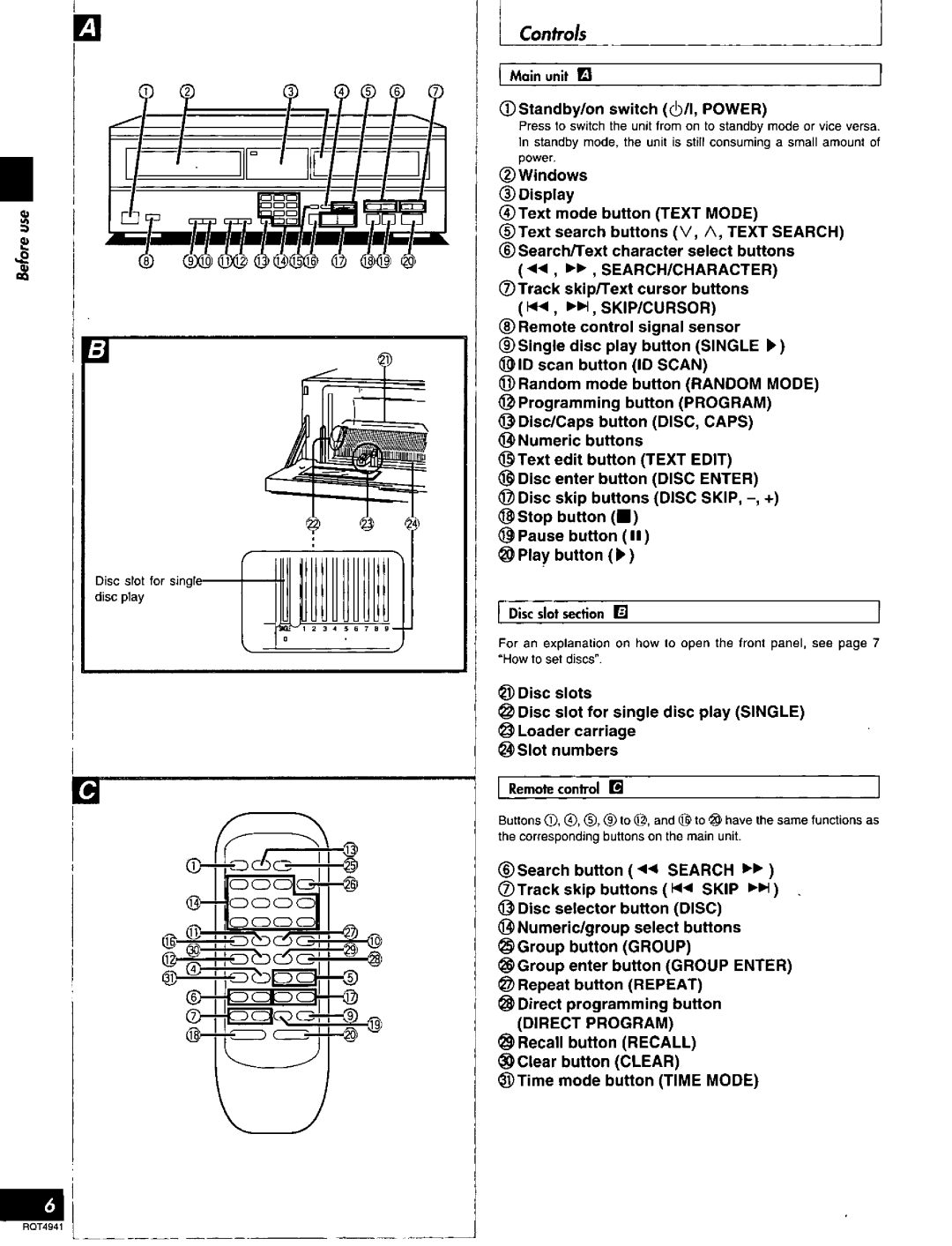 Technics SL-MC7, SL-MC4 manual 