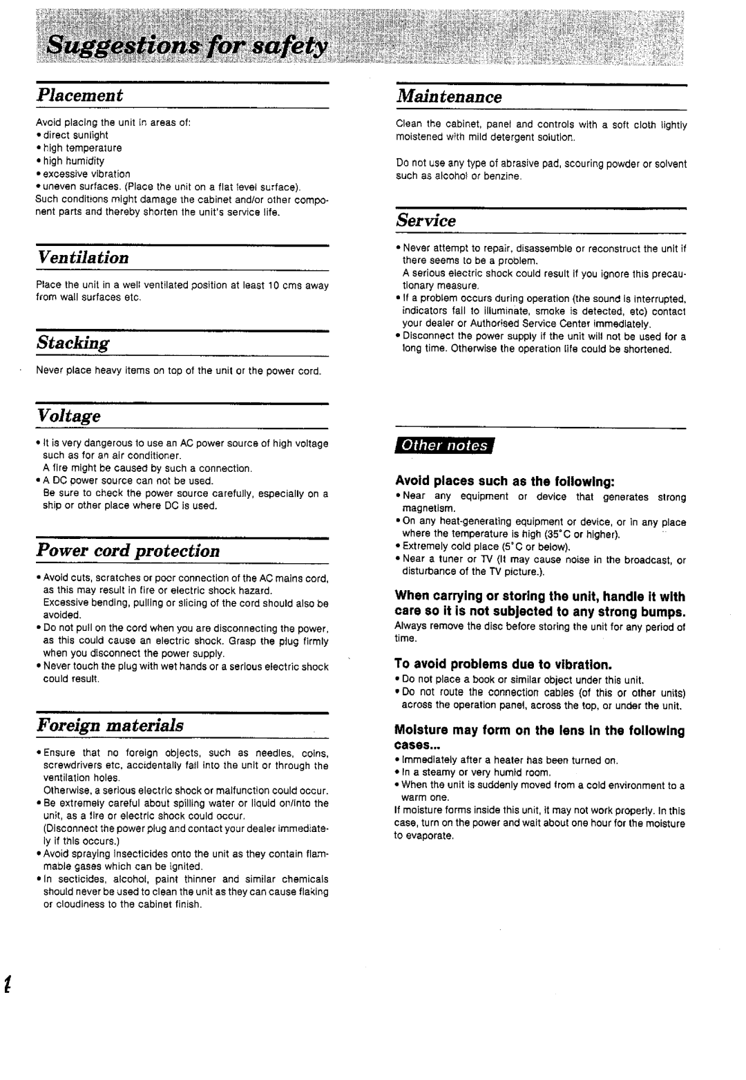 Technics SL-PD667, SL-PD867 manual 